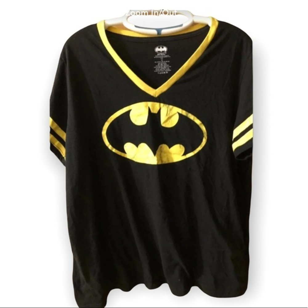 Batman T-Shirt Size 3X Women’s Black Yellow Has Cracking